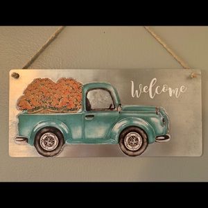 Galvanized Welcome Sign for Fall